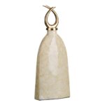 Cassavia – Vase Metall/Kristall, Weiß/Gold