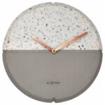 Aurenith Wanduhr – NeXtime (32 cm, Weiß/Grau, leise, 1×AA)