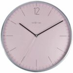 Aurelia Wanduhr – NeXtime (34 cm, rosa, grau, leise)