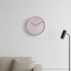 Aurelia Wanduhr – NeXtime (34 cm, rosa, grau, leise) – Bild 2
