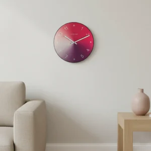 Clarix Wanduhr – NeXtime (Ø 40 cm, Rot-Gradient, leise, 1×AA) – Bild 2