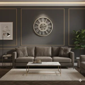 Aronelle Wanduhr - Home Esprit (102 cm, silber, Eisen) – Bild 2