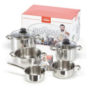Serin – Topfset 3-teilig Edelstahl, Stahl/Silberfarben