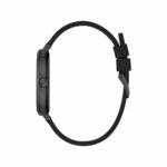 Guess Damenuhr (44 mm) in elegantem Schwarz mit Edelstahlgehäuse und Silikonarmband, perfektes Accessoire für jeden Anlass.