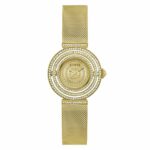 Guess Damenuhr (36 mm) in gold mit Edelstahlarmband und Quarz-Uhrwerk, stilvolles Accessoire für jeden Anlass.