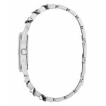 Guess Damenuhr (32 mm) aus Edelstahl mit grauem Zifferblatt und Druckverschluss.