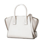 Elegante Handtasche Beige Michael Kors aus hochwertigem Canvas-Stoff, ideal für modebewusste Trendsetter.