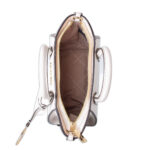 Elegante Handtasche Beige Michael Kors aus hochwertigem Canvas-Stoff, ideal für modebewusste Trendsetter.