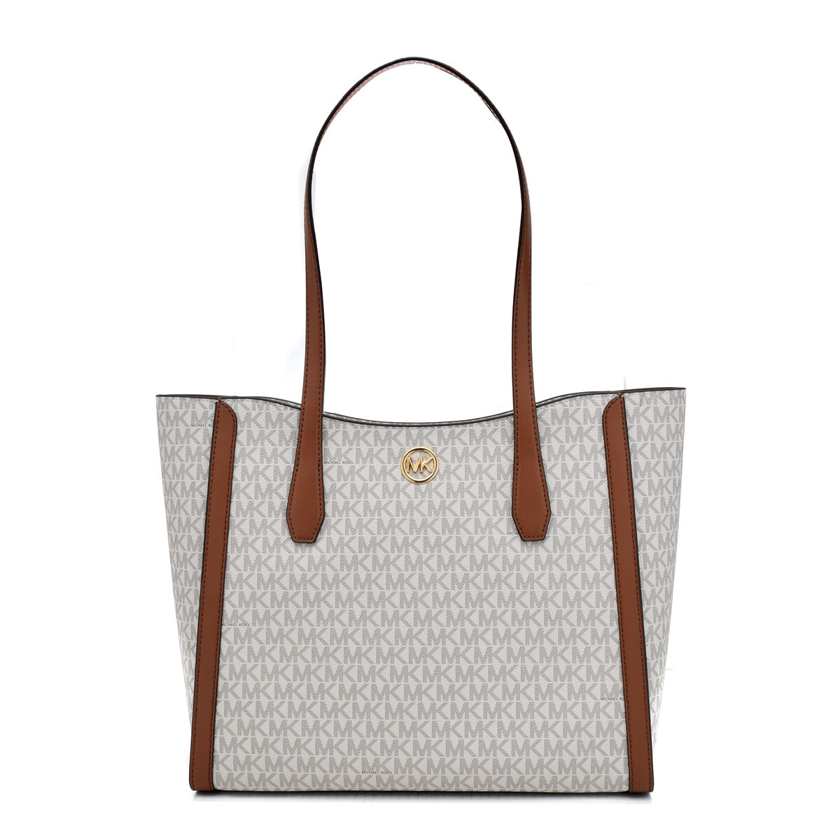 S0388890_0 Elegante Handtasche Beige von Michael Kors aus hochwertigem Canvas-Stoff, ideal für den täglichen Gebrauch.