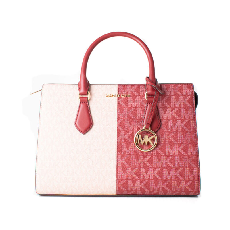 Tasche Rosa Michael Kors aus hochwertigem Canvas mit Reißverschluss, ideal für Damenmode.