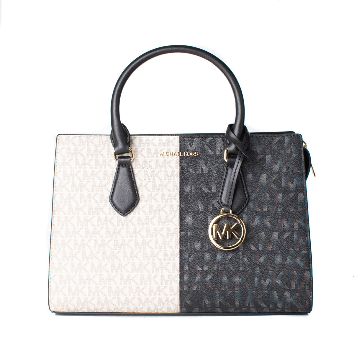 S0394536_0 Tasche Schwarz Michael Kors aus hochwertigem Canvas-Stoff mit Reißverschluss und Markenetui, ideal für Damen.