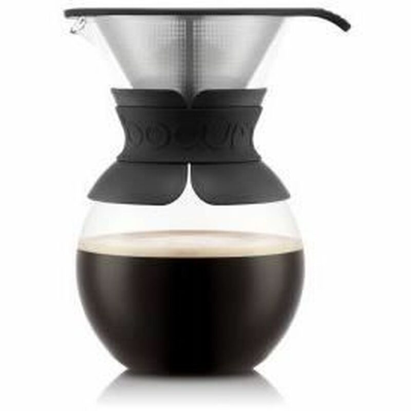 Kaffeemaschine 1 L Bodum in elegantem Design mit Edelstahlfilter für perfekten Kaffeegenuss.