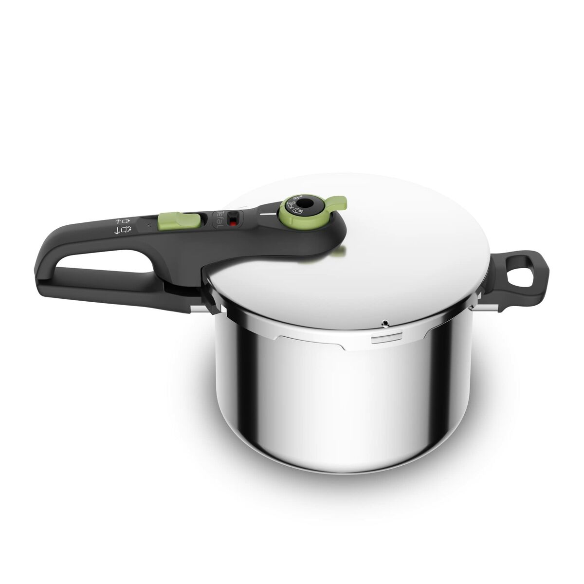 S0449834_0 Schnellkochtopf Edelstahl 6 L von Tefal, ideal für schnelles und gesundes Kochen, aus hochwertigem Edelstahl.