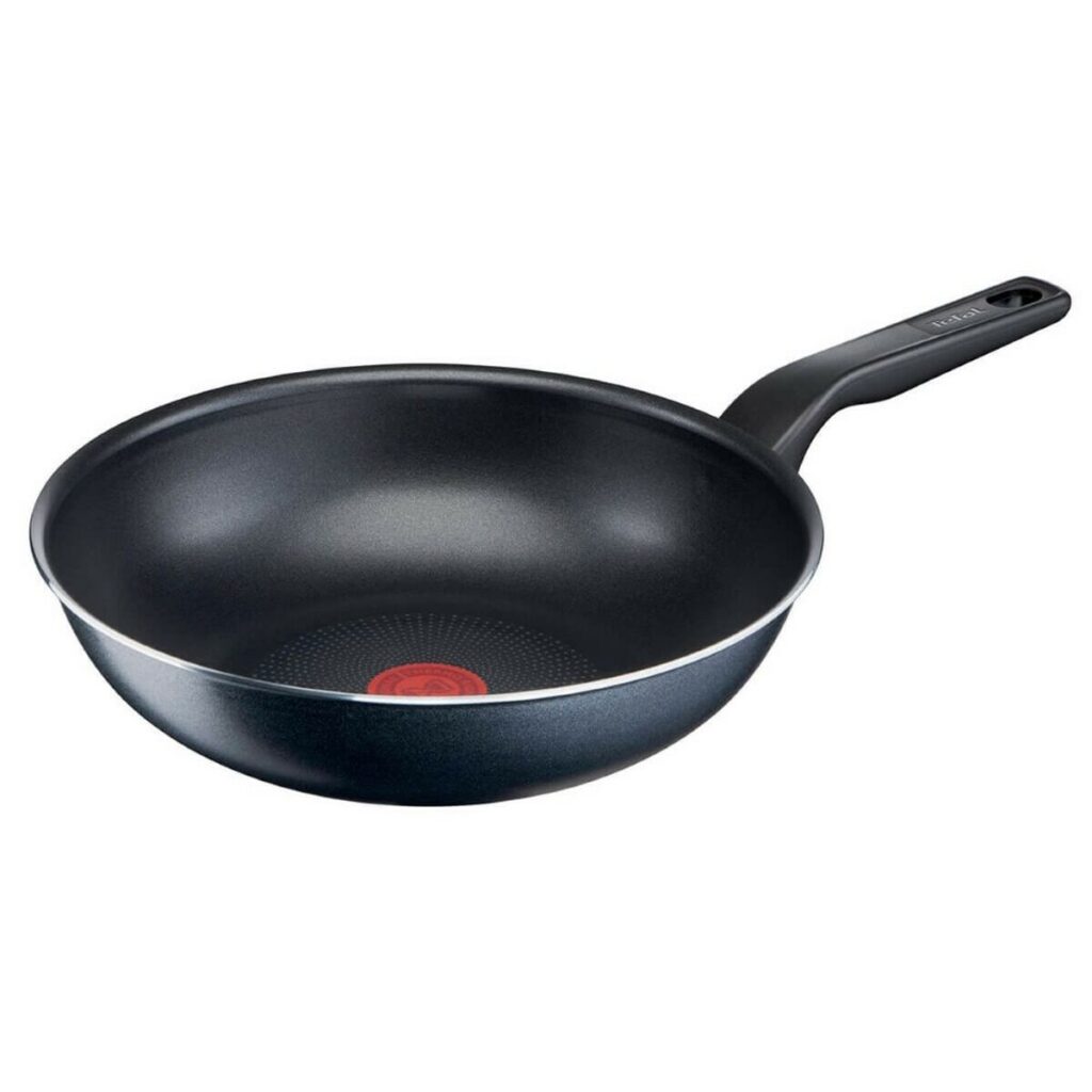 Pfanne Schwarz Aluminium Tefal mit Antihaftversiegelung und Temperatursensor, Ø 28 cm, ideal für alle Kocharten.