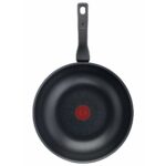 Pfanne Schwarz Aluminium Tefal mit Antihaftversiegelung und Temperatursensor, Ø 28 cm, ideal für alle Kocharten.