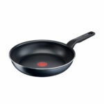 Pfanne Schwarz Edelstahl Aluminium von Tefal, Ø 24 cm, mit Antihaftversiegelung und Temperatursensor für perfektes Kochen.