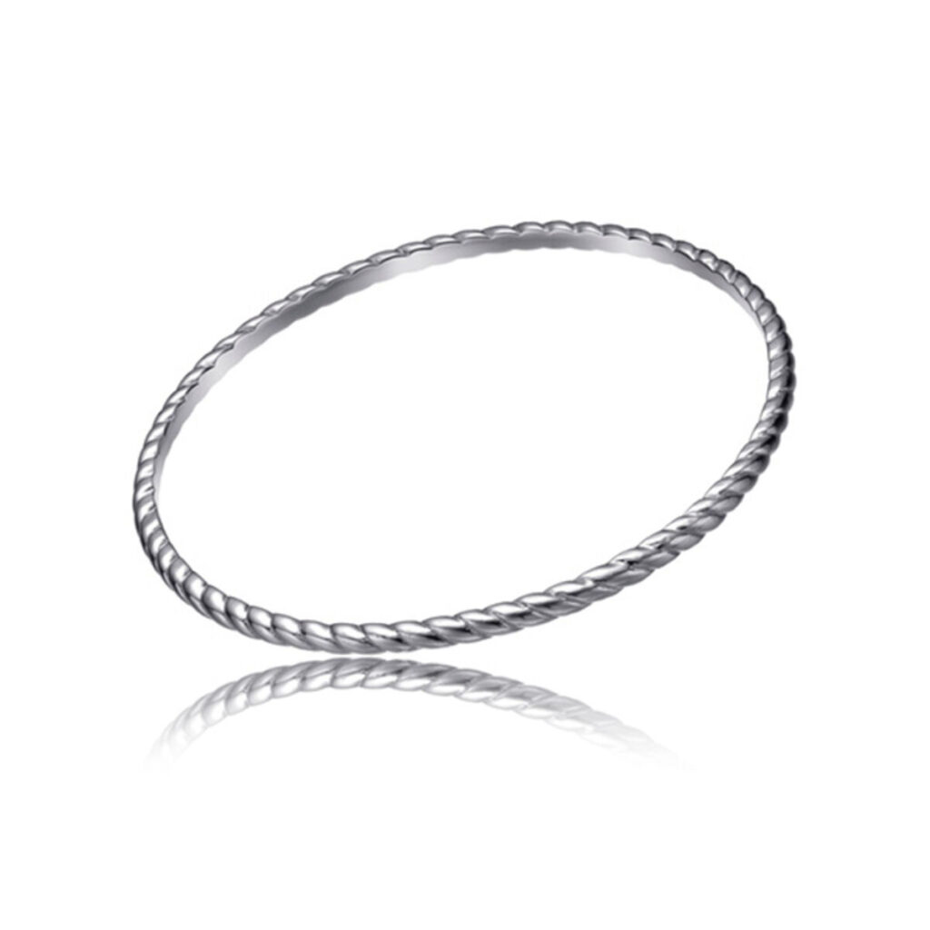 Eleganter Damen-Armreif Time Force aus hochwertigem Silber Edelstahl, ideal für jeden Anlass.