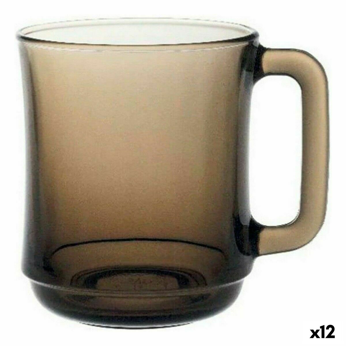 S2226128_0 Kop Duralex Lys Stapelbar Braun 310 ml Gläser, stapelbar, 12 Stück, modernes Design für Küche und Tisch