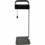 Stilvolle Tischlampe Grau Aluminium, ideal für moderne Wohnräume, aus Aluminium und ABS, umweltfreundlich mit Sonnenlicht betrieben.