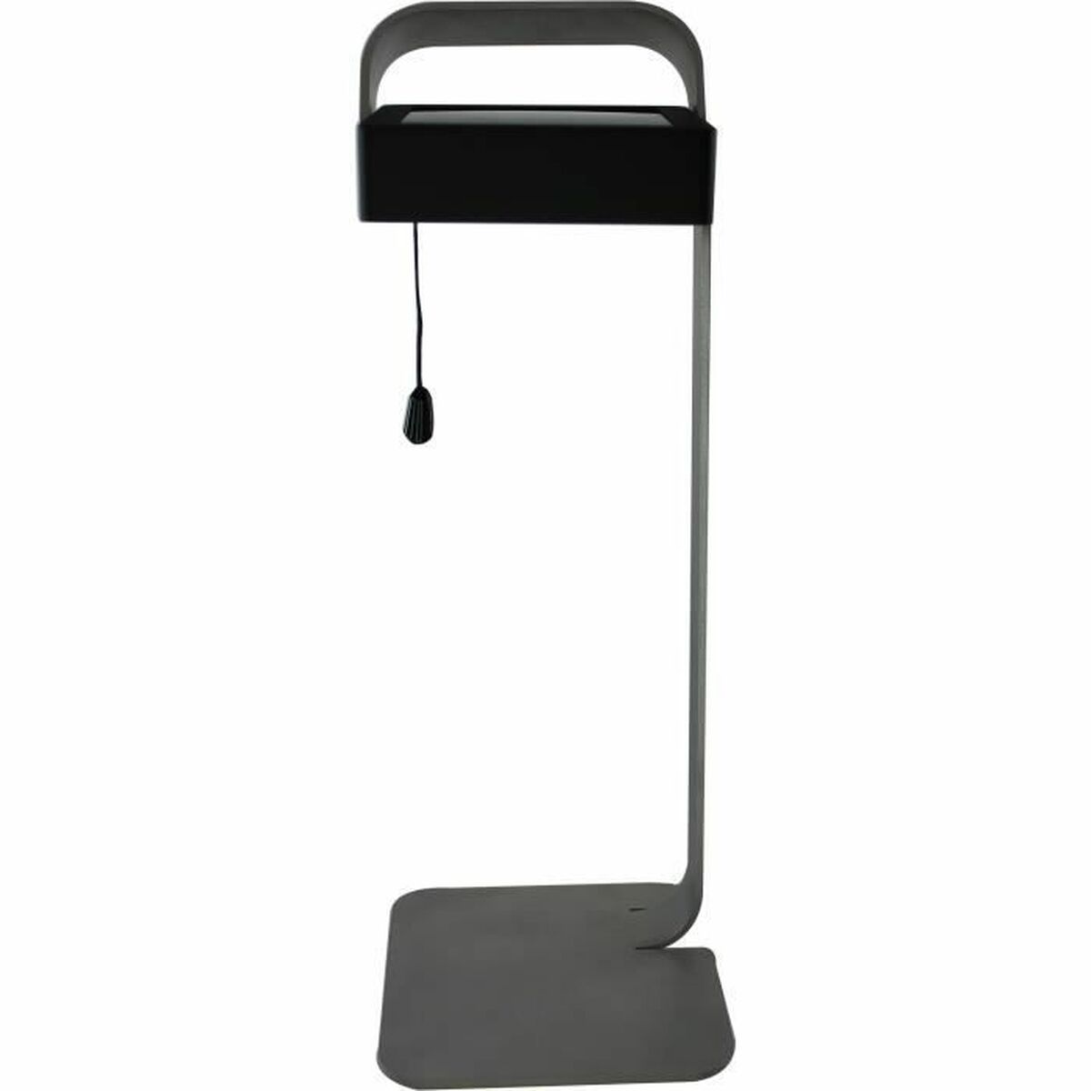 S71013376_0 Stilvolle Tischlampe Grau Aluminium, ideal für moderne Wohnräume, aus Aluminium und ABS, umweltfreundlich mit Sonnenlicht betrieben.