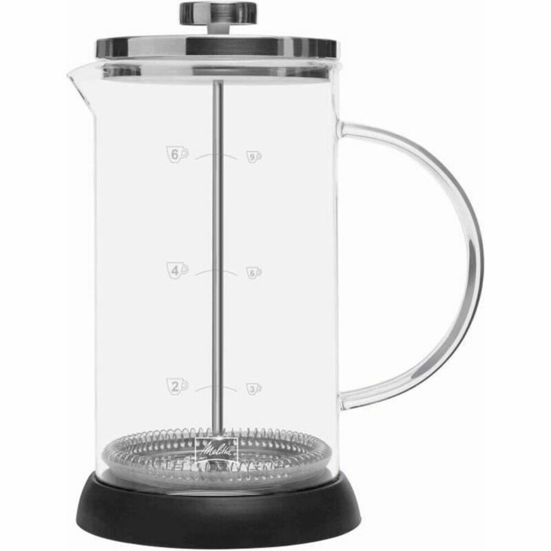 Kaffeebereiter Transparent Melitta 350 ml - elegante italienische Kaffeemaschine für bis zu 9 Tassen.