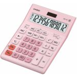 Taschenrechner Schwarz Kunststoff Casio mit LCD-Anzeige und 12 Ziffern, ideal für Büro und Schule.