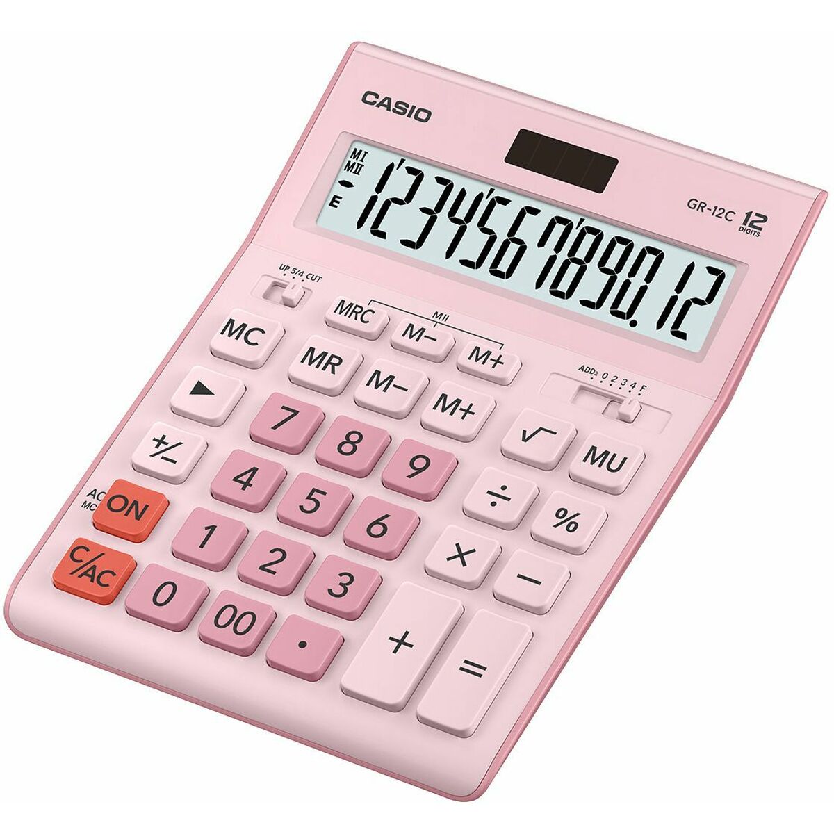S0468457_0 Taschenrechner Schwarz Kunststoff Casio mit LCD-Anzeige und 12 Ziffern, ideal für Büro und Schule.