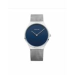 Bering Damenuhr (38 mm) in Grau mit Saphirglas und Edelstahl-Gehäuse