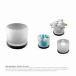 Bering Herrenuhr (40 mm) mit Edelstahlgehäuse und Saphirglas, stilvolles blaues Stoffarmband