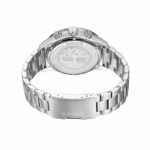 Timberland Herrenuhr (46 mm) aus Edelstahl mit grauem Zifferblatt und Armband, wasserdicht bis 5 atm.