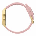 Damenuhr Ice 022056 (32 mm) in Gold und Rosa mit Silikonarmband und Quarzwerk