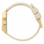 Ice Damenuhr (32 mm) in Gold und Beige mit Silikonarmband und Quarzwerk, stilvolles Accessoire für jeden Anlass.