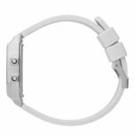 Ice Damenuhr (32 mm) in Grau und Weiß mit Edelstahlgehäuse und Silikonarmband