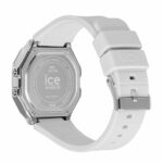 Ice Damenuhr (32 mm) in Grau und Weiß mit Edelstahlgehäuse und Silikonarmband