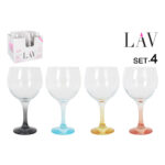 Gläser-Set 645 ml LAV, 16 Stück, bunt und transparent, ideal für Cocktails und Getränke, elegantes Design