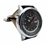 Aviator Herrenuhr (45 mm) in elegantem Design mit Lederarmband und Edelstahlgehäuse, ideal für stilbewusste Träger.