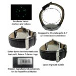 Aviator Herrenuhr (45 mm) in elegantem Design mit Lederarmband und Edelstahlgehäuse, ideal für stilbewusste Träger.