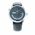Aviator Herrenuhr (45 mm) in elegantem Design mit Lederarmband und Edelstahlgehäuse, ideal für stilbewusste Träger.