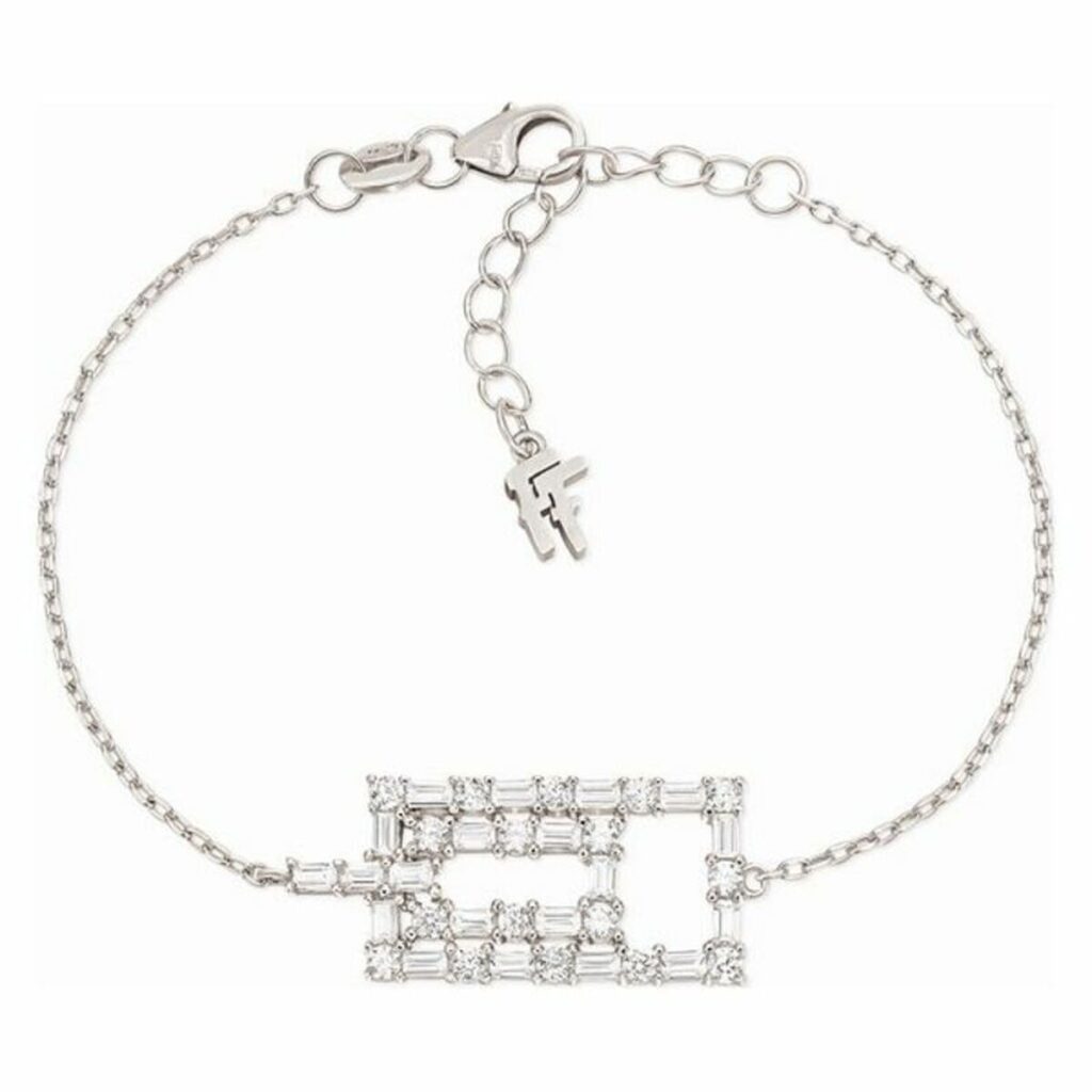 Damen-Armband Folli Follie aus Edelstahl in Silber mit dezentem Logo-Akzent, elegantes und zeitloses Design.
