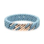 Damen-Armband TheRubz aus Silikon und Edelstahl in Braun und Gold, stilvolles Schmuckstück für jeden Anlass.