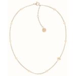 Elegante Damen Halskette Tommy Hilfiger aus hochwertigem Roségold Edelstahl mit filigranem Design und Kugel-Stationen.