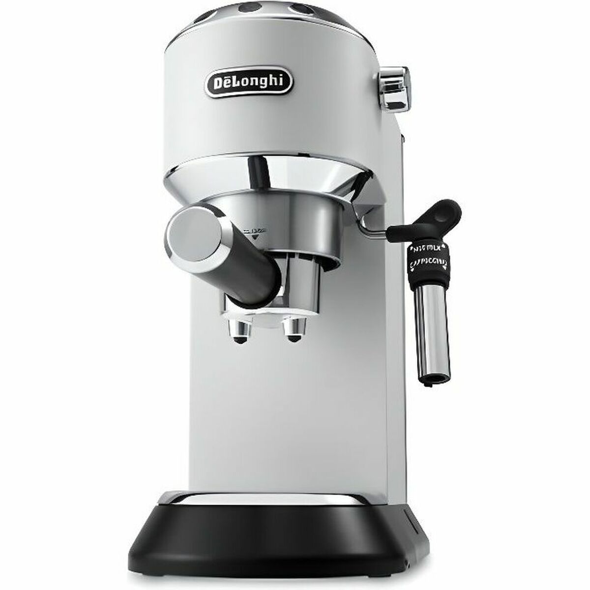 S7153653_0 Kaffeebereiter Weiß DeLonghi - elegante Kaffeepresse aus Metall und Edelstahl für aromatischen Kaffee.