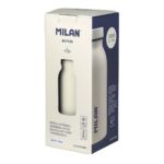 Thermosflasche Weiß 354 ml von Milan aus Edelstahl, ideal für warme und kalte Getränke.
