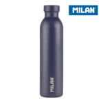 Thermoflasche aus Edelstahl Marineblau 591 ml von Milan – stilvoll, wiederverwendbar und ideal für heiße und kalte Getränke.