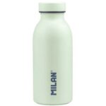 Isolierflasche 354 Ml Grün aus Edelstahl Milan - stilvoll und funktional für kalte und warme Getränke.