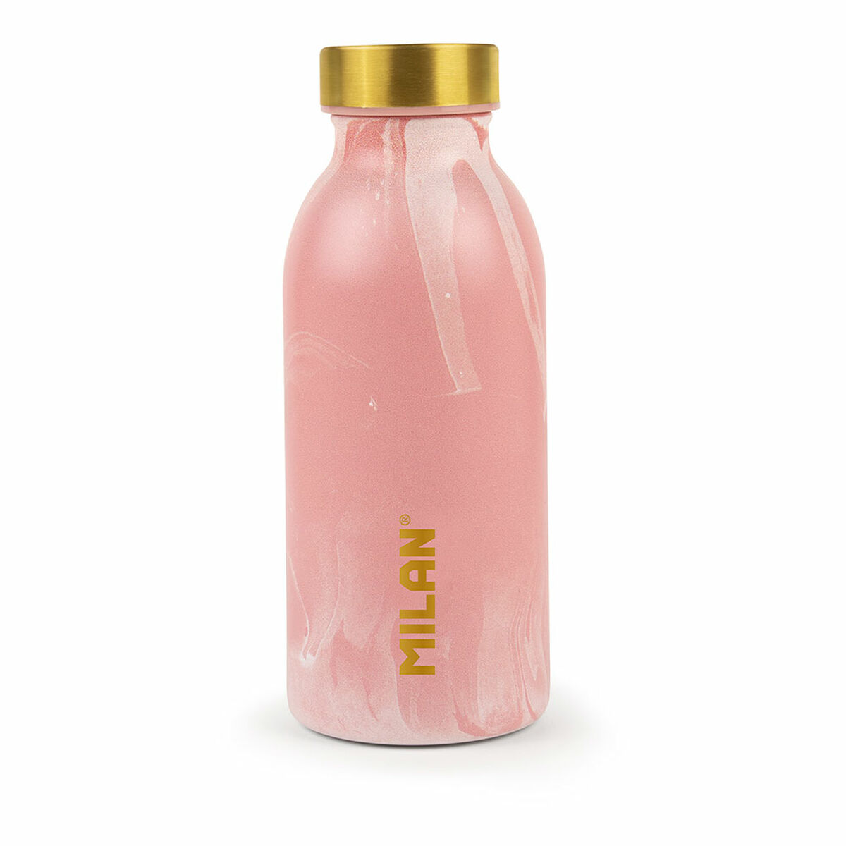 S7929653_0 Thermosflasche Rosa Milan aus Edelstahl, stilvolles Design für heiße und kalte Getränke.