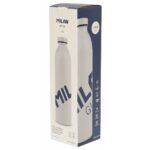 Thermosflasche Gigante 403 Milan aus Edelstahl in Beige mit rutschfestem Boden und 946 ml Kapazität.