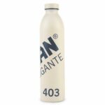 Thermosflasche Gigante 403 Milan aus Edelstahl in Beige mit rutschfestem Boden und 946 ml Kapazität.