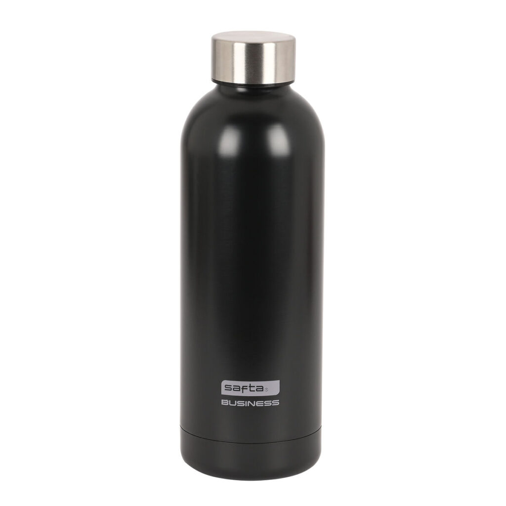 Thermoflasche aus Edelstahl 500 ml Schwarz von Safta – stilvolles Design und hervorragende Isolierung für Getränke.