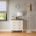 Wanduhr Metall Holz MDF Versa in modernem Design, rund, 68 cm Durchmesser, ideal für jede Wand.